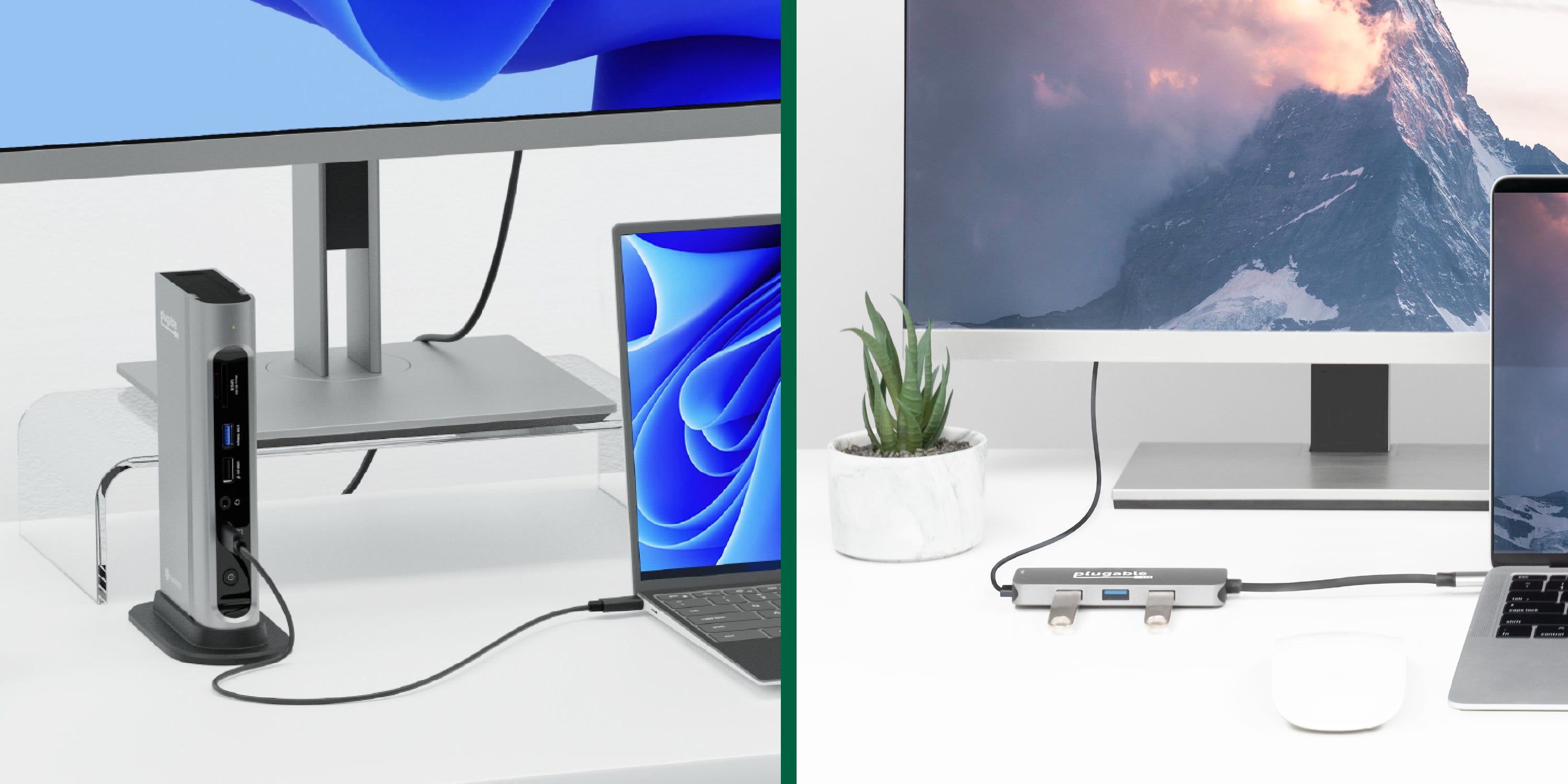 Station d'accueil USB-C 2 en 1 et support pour PC portable - Port Designs
