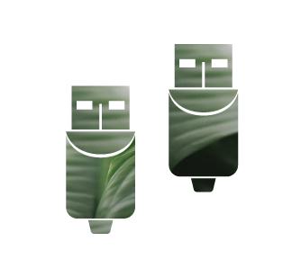 Illustration of two USB connectors