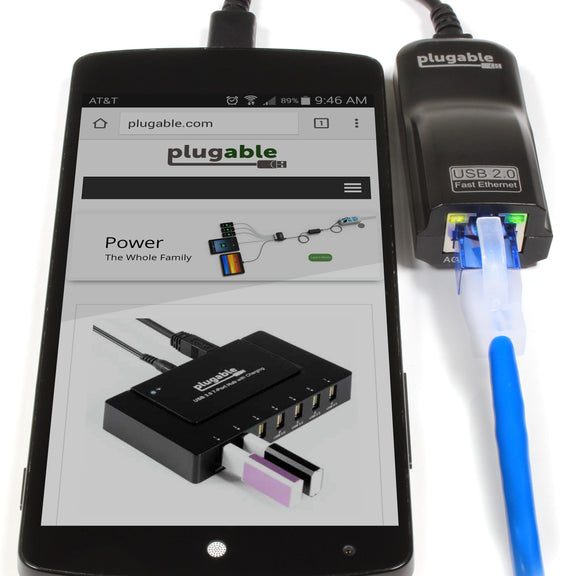 A example image of the usb2-otge100 connected to an Android phone.