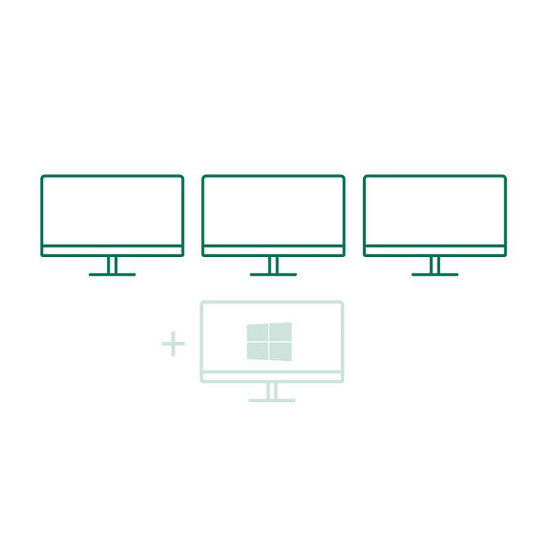 Multiple displays connected to one Windows computer.
