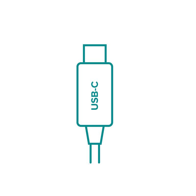 Graphic of cable end with USB-C label