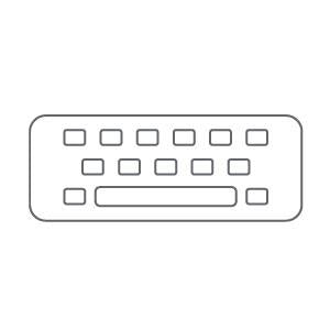Simplified graphic showing a keyboard