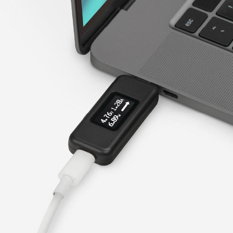 USBC-VAMETER3 Connected to a Laptop Charging
