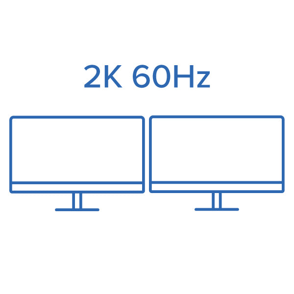 Image diagram of two 2K 60Hz monitors