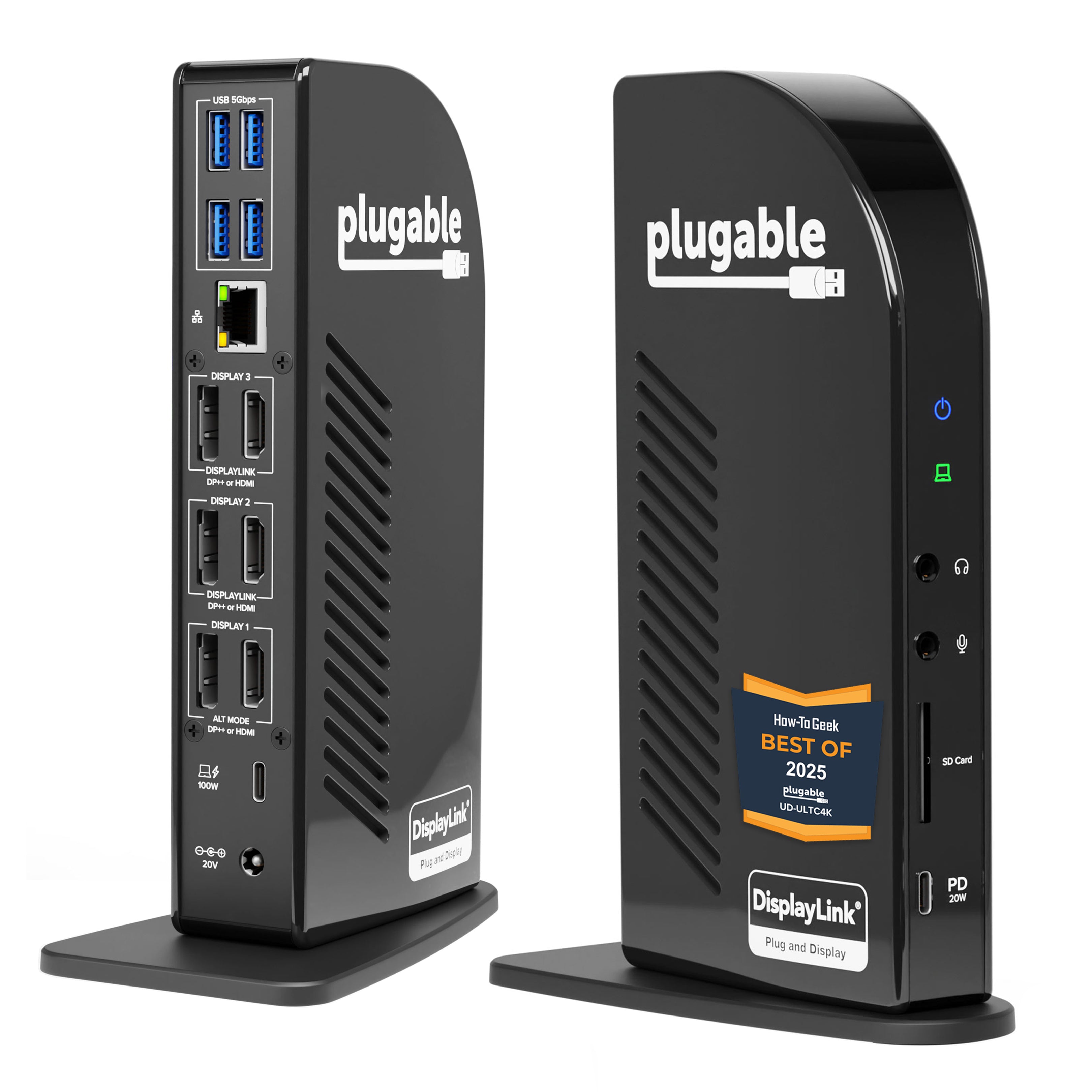 その他 plugable USB-C 4K DOCKING STATION Plugable USB-C Triple 4K Monitor Docking Station with 100W Laptop