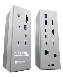 Plugable Thunderbolt 5 Docking Station with Dual HDMI 2.1, 140W Laptop Charging