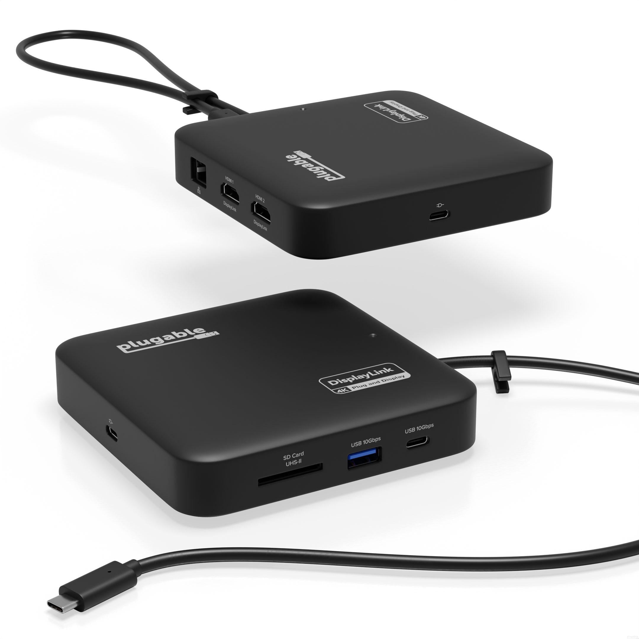 Plugable USB-C Dual HDMI Docking Station, 100W Pass Through Charging –  Plugable Technologies