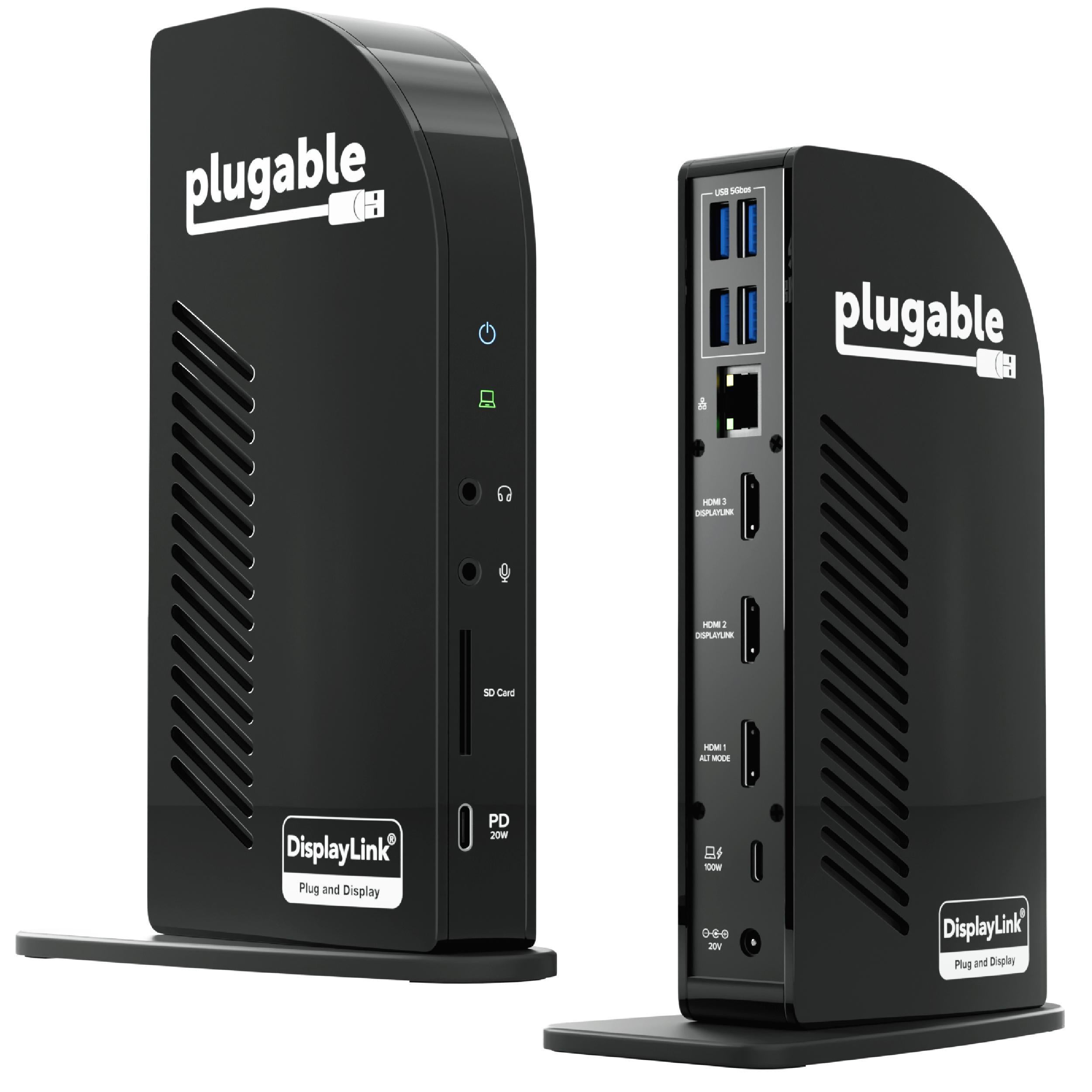 【新品未使用】Plugable ドッキングステーション DisplayLink Amazon.co.jp: プラグ可能なUSB Cドッキングステーション5モニター