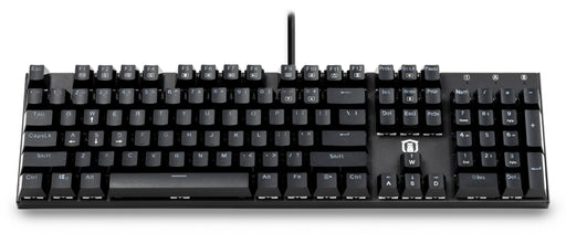 Main product image for the USB-MECH104BW full-size 104-key mechanical keyboard with tactile blue switches