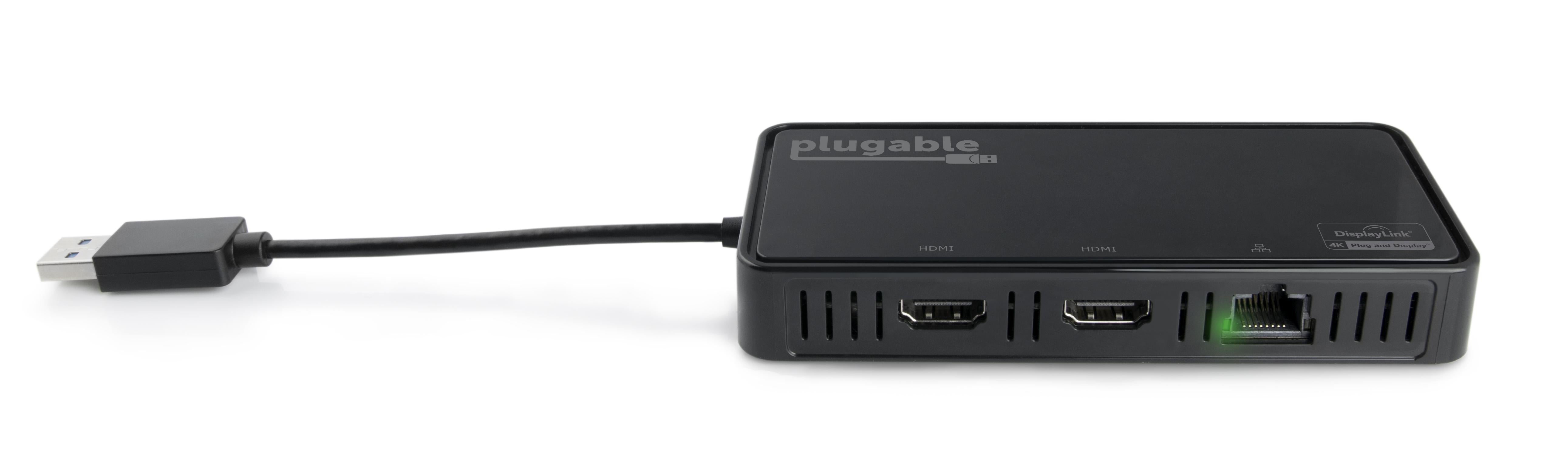 Plugable USB 3.0 Dual 4K HDMI 2.0 and Gigabit Ethernet Adapter