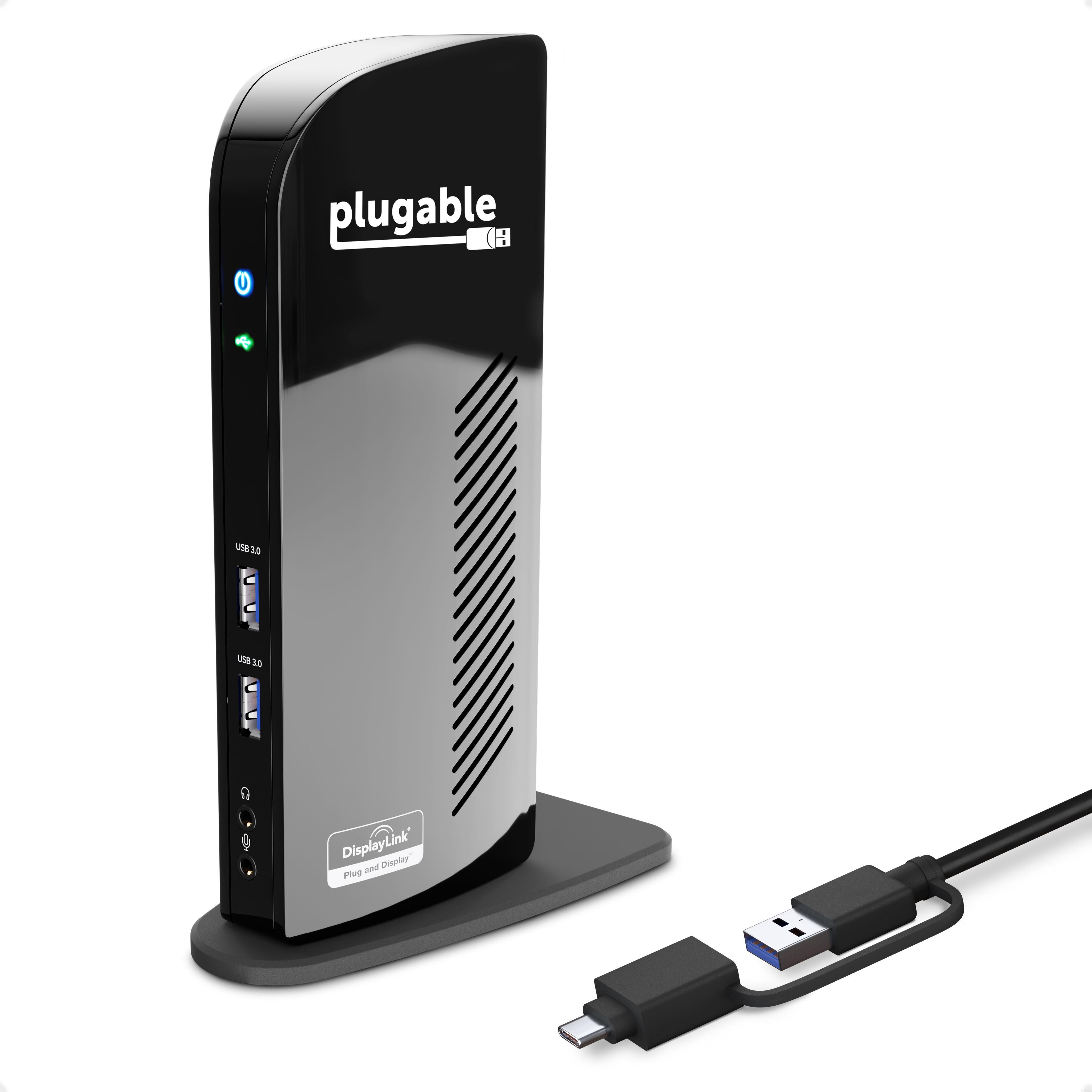 Plugable USB 3.0 and USB-C Docking Station with Displaylink