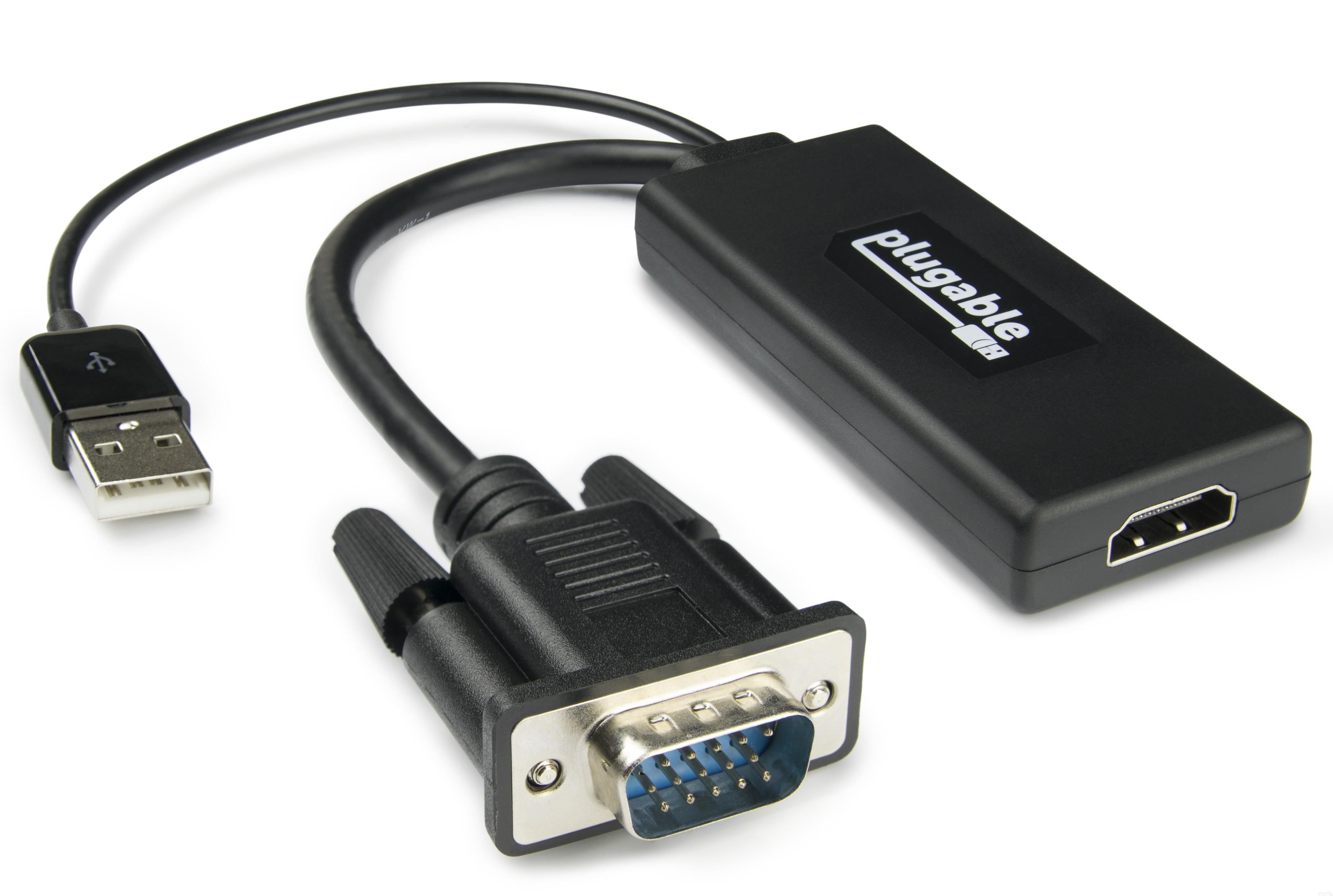 VGA to HDMI Active Adapter with Audio Plugable Technologies
