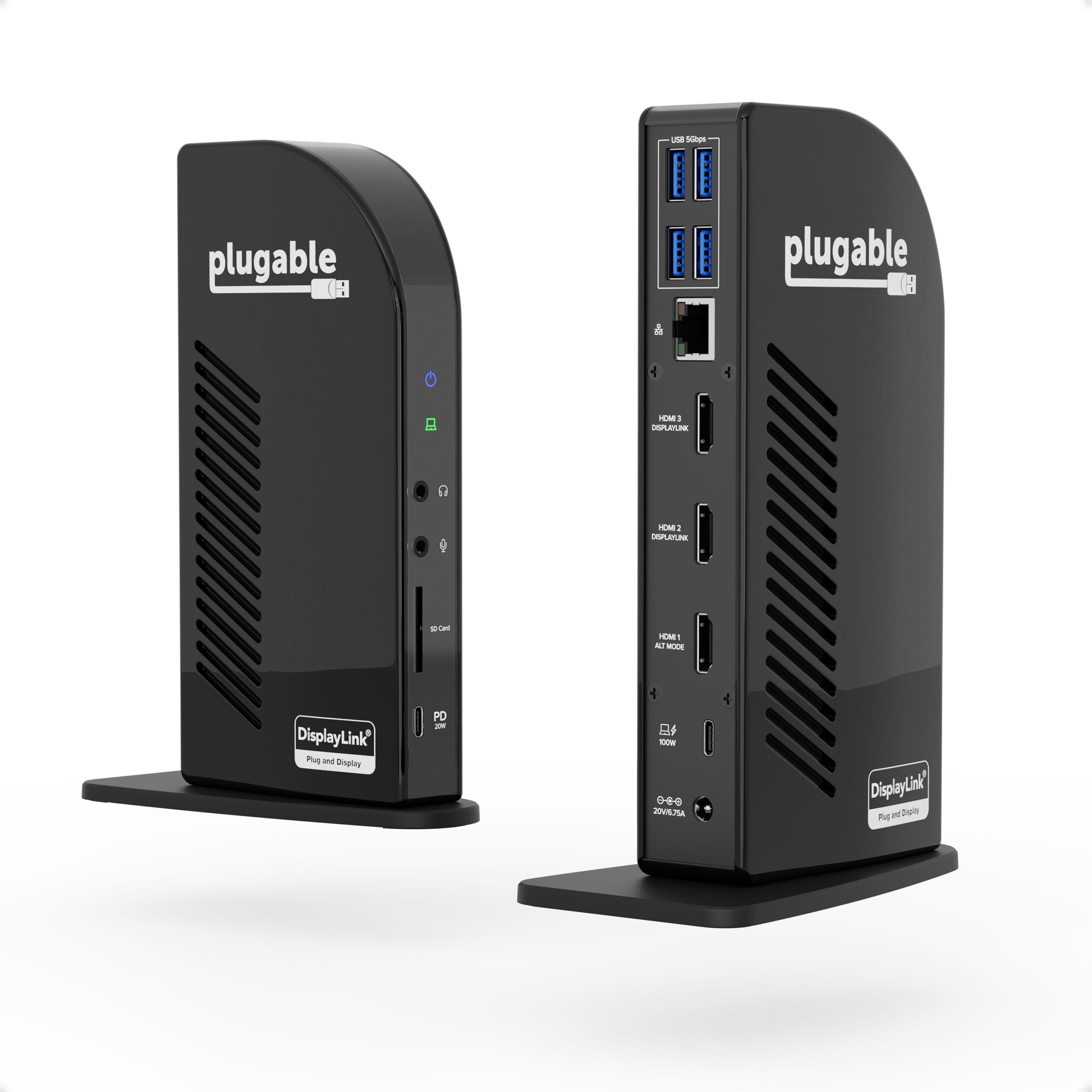 Plugable USB-C Triple Display Docking Station with DisplayLink Graphics, Alt Mode Video Output, ... – Plugable Technologies
