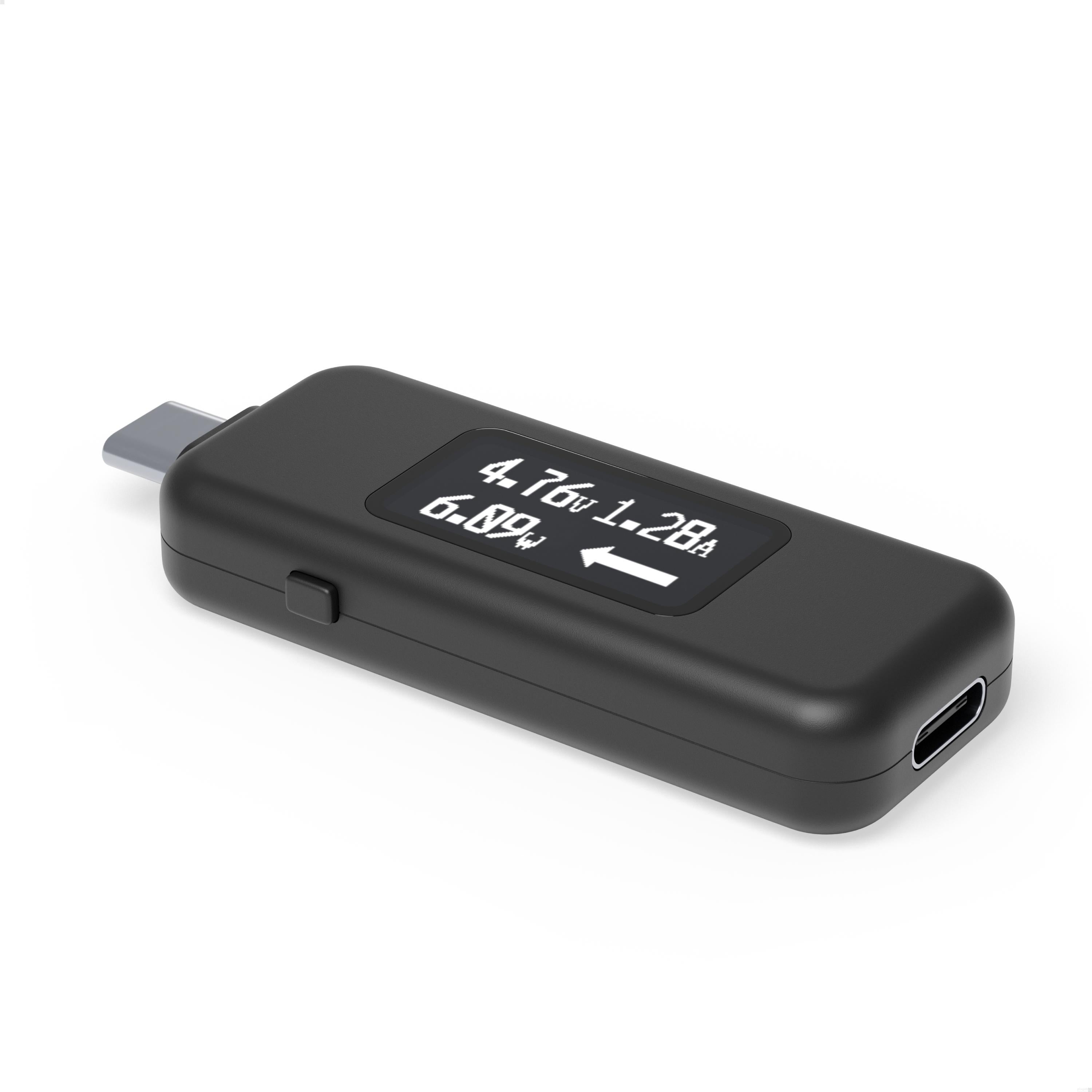 USB PD対応 USB Type-C電圧・電流チェッカー ブラック [RT-TC1VAB2