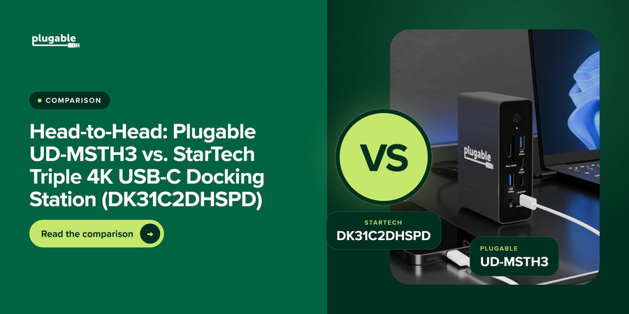 Head-to-Head: Plugable UD-MSTH3 vs. StarTech Triple 4K USB-C Docking Station (DK31C2DHSPD)