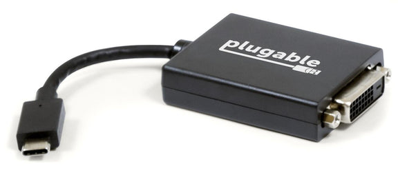 Main image of the Plugable USB-C to DVI adapter