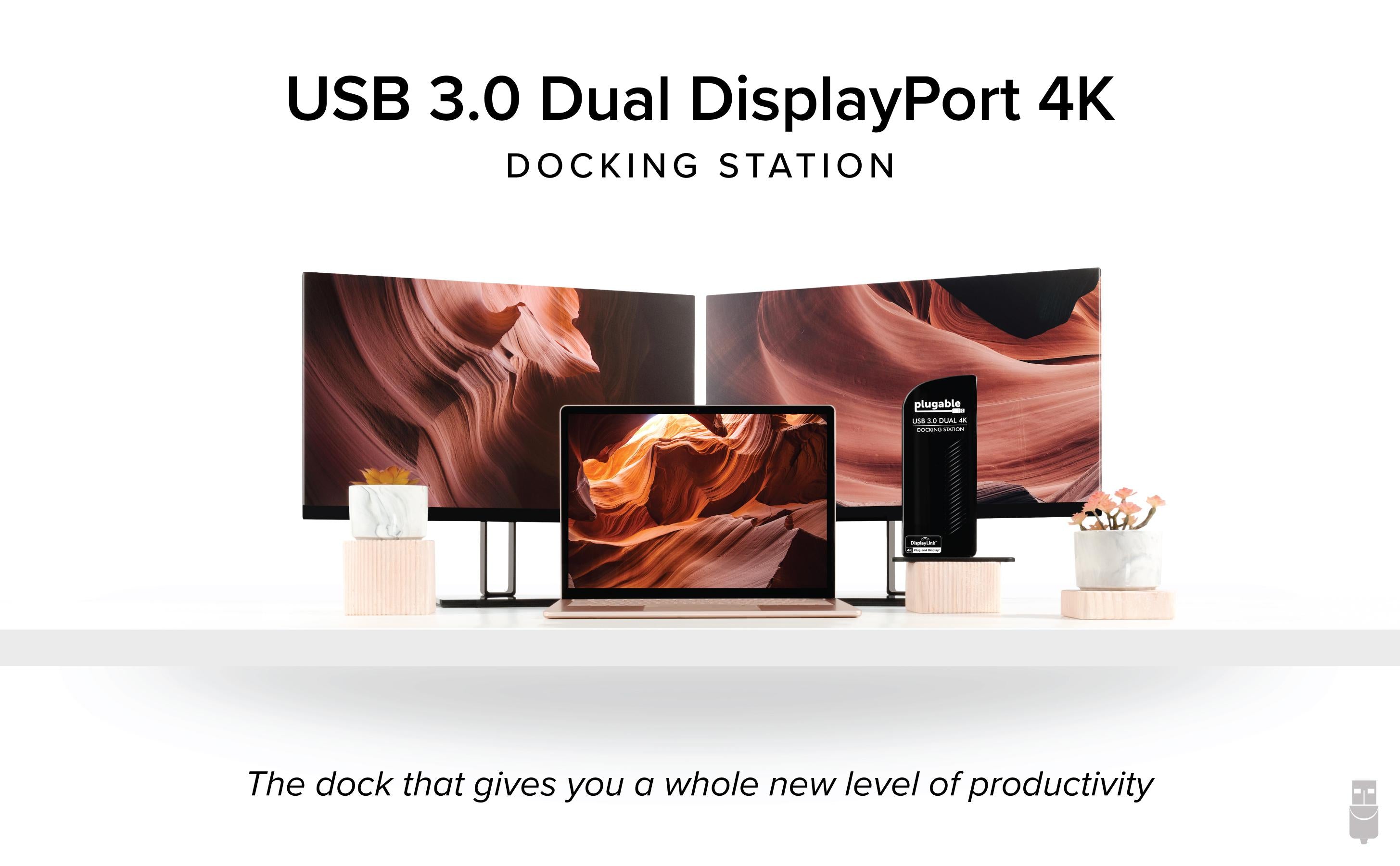 USB 3.0 Dual DisplayPort 4K Docking Station