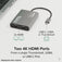 Plugable USB C to HDMI Adapter, Dual Monitor 4K 60Hz for Apple Mac M1/M2/M3, DisplayLink Multiple Displays for Thunderbolt MacBook or iMac, Driver Required (USBC-6950M) image 2