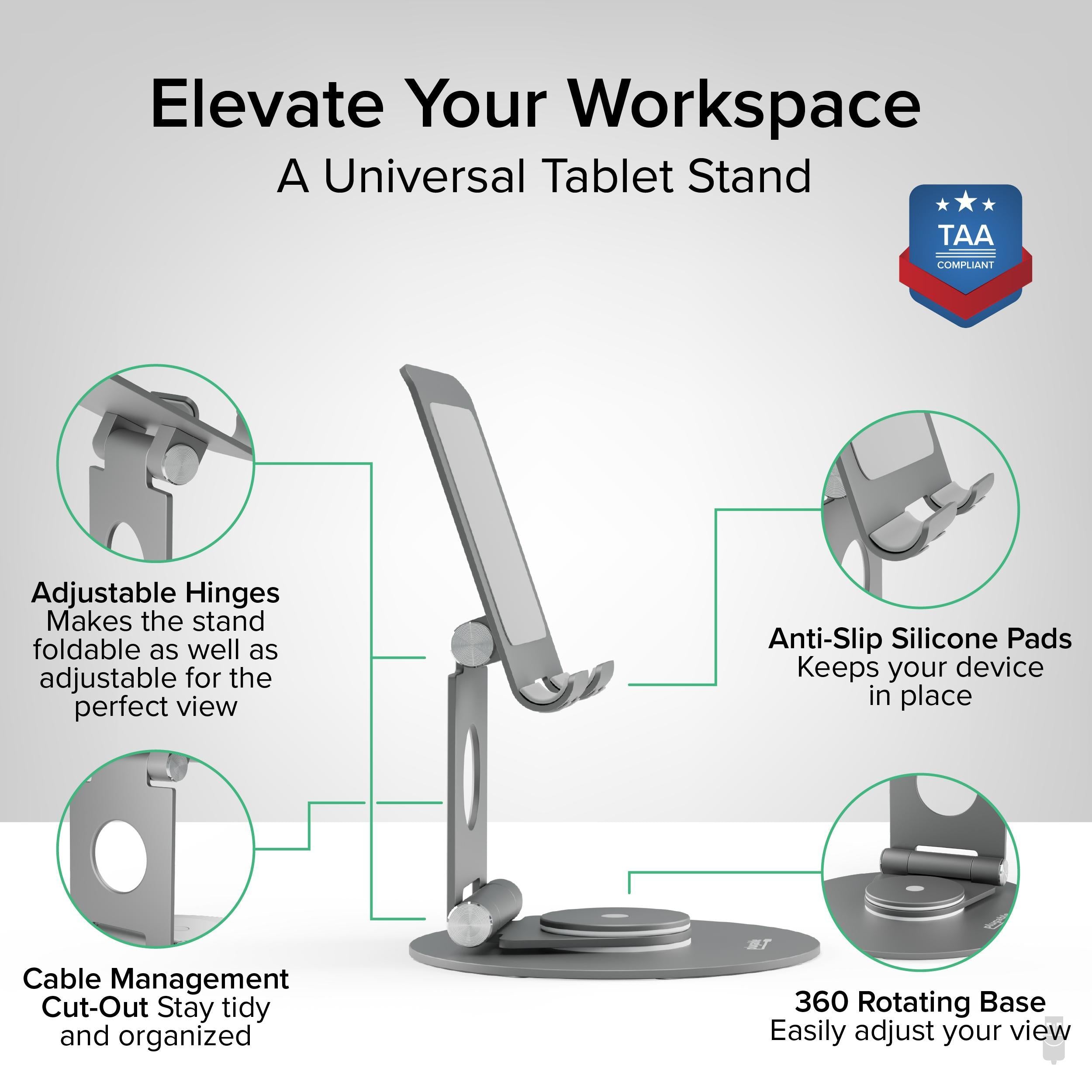 Plugable Universal Tablet Stand, 360° Rotating Base Plugable