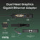 Plugable USB 3.0 Dual Display Adapter for Multiple Monitors with Gigabit Ethernet image 2