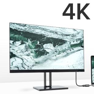 Plugable display adapter connecting to a 4K monitor