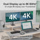 Plugable Thunderbolt 4 Dock for 4K Dual Monitors or Single 8K, 100W Laptop Charging image 3