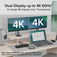 Plugable Thunderbolt 4 Dock for 4K Dual Monitors or Single 8K, 100W Laptop Charging image 3
