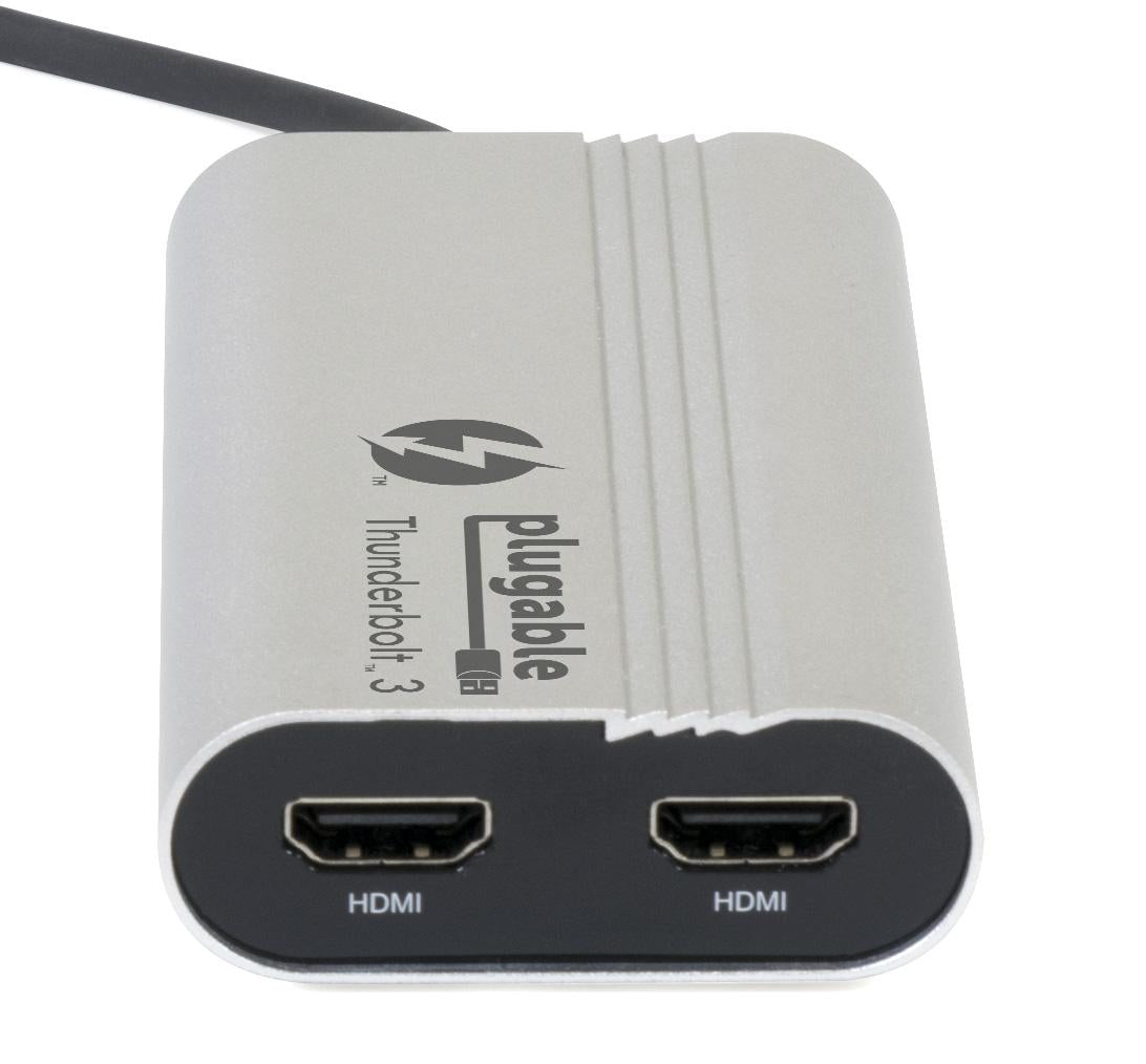 Plugable Thunderbolt™ 3 Dual Display HDMI 2.0 Adapter for Mac and Wind –  Plugable Technologies