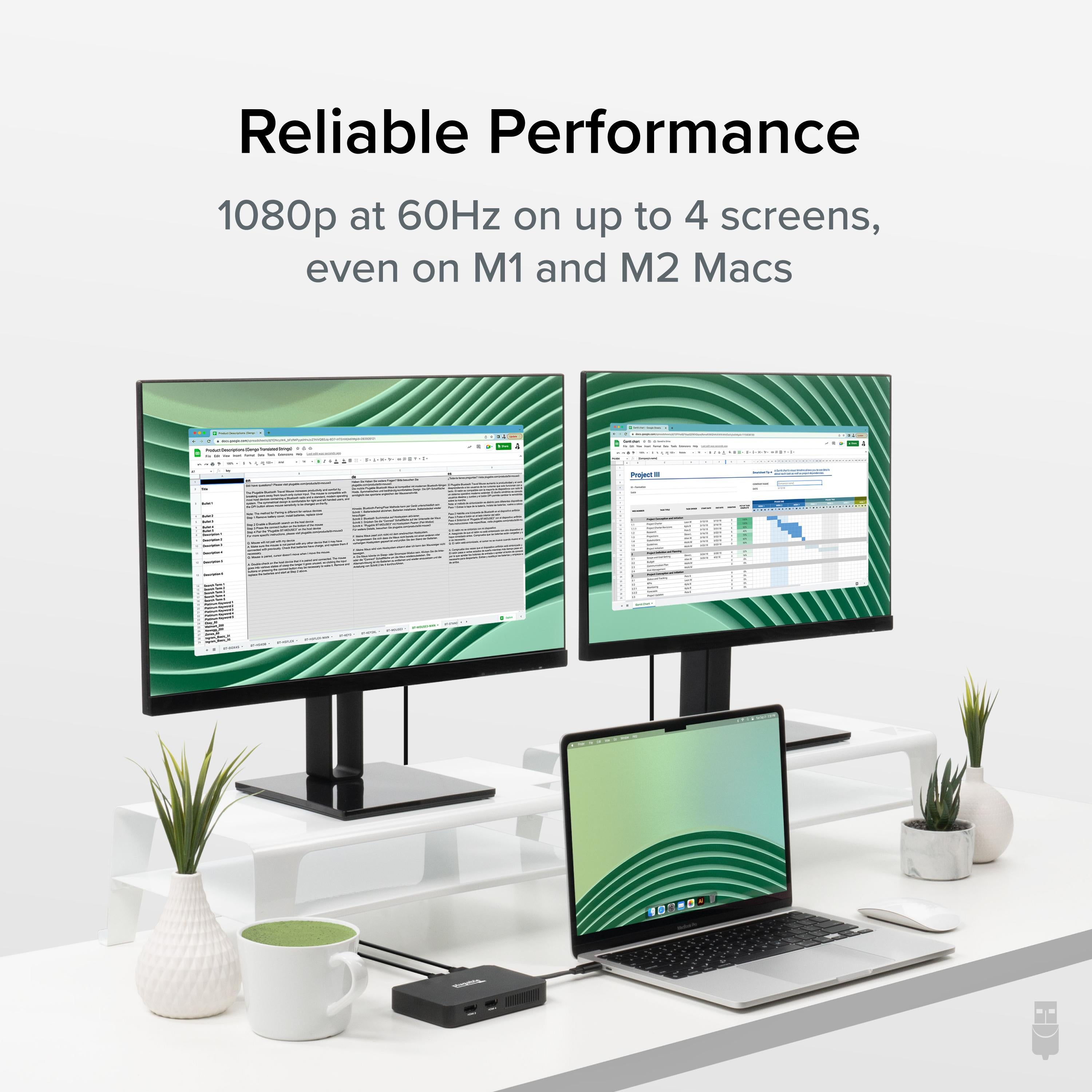 Plugable USB-C or USB 3.0 Quad HDMI Adapter ~ Plugable Technologies