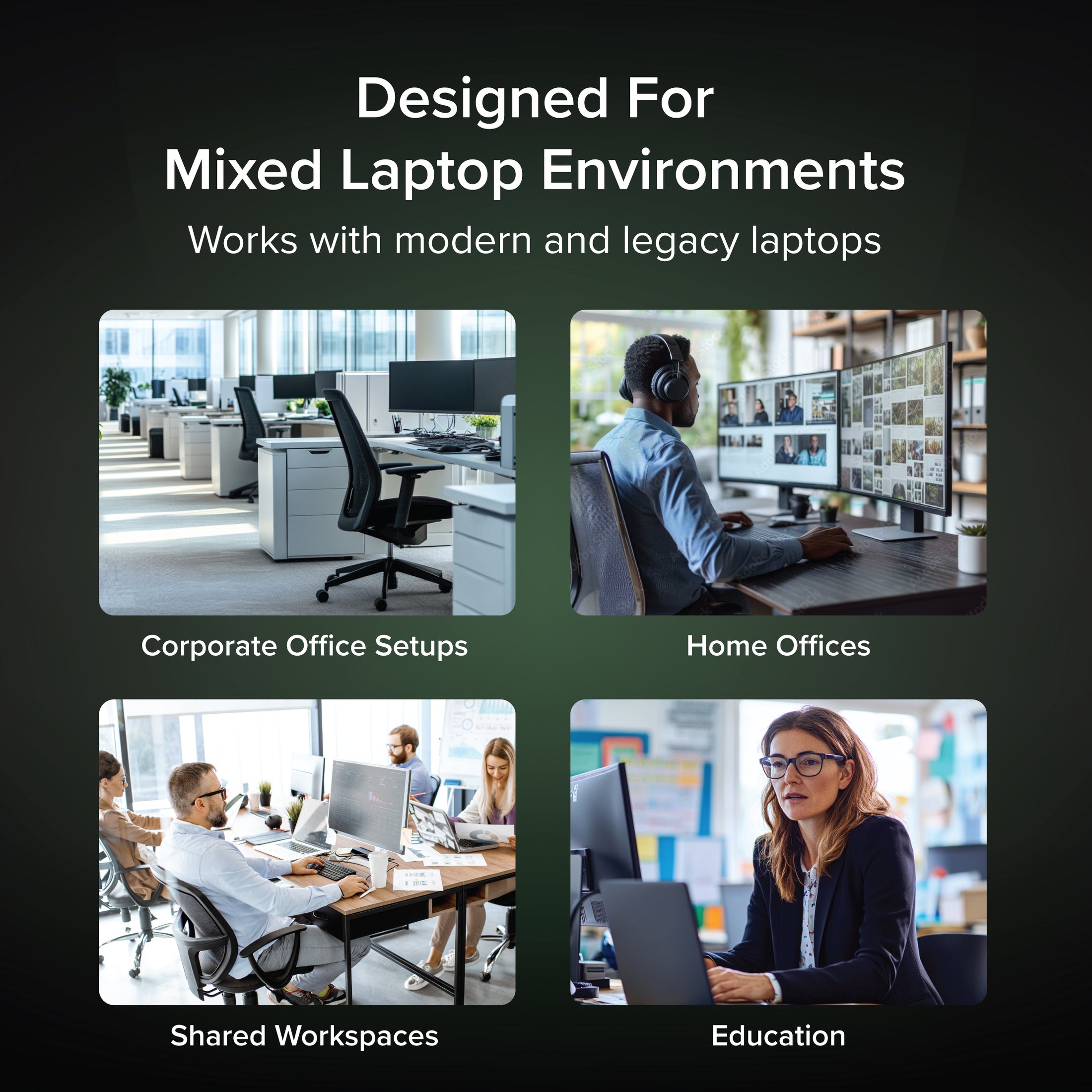 Plugable Universal Dual HDMI Monitor Docking Station for Dell, HP, Lenovo, Macbook (B-Stock)