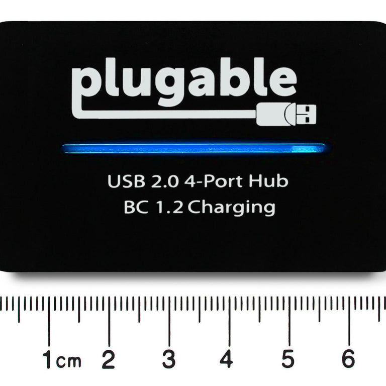 A highlight of the usb2-hub4bc top view showing the product name.