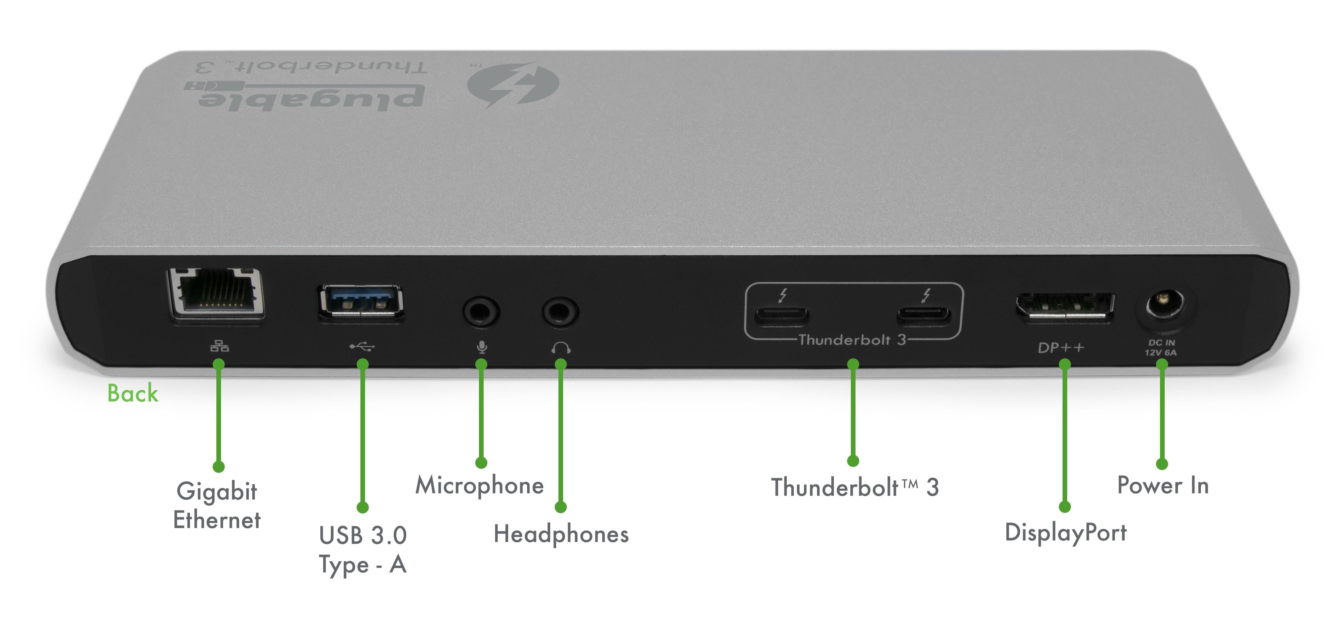 Plugable Single Display Thunderbolt™ 3 Docking Station (No Host
