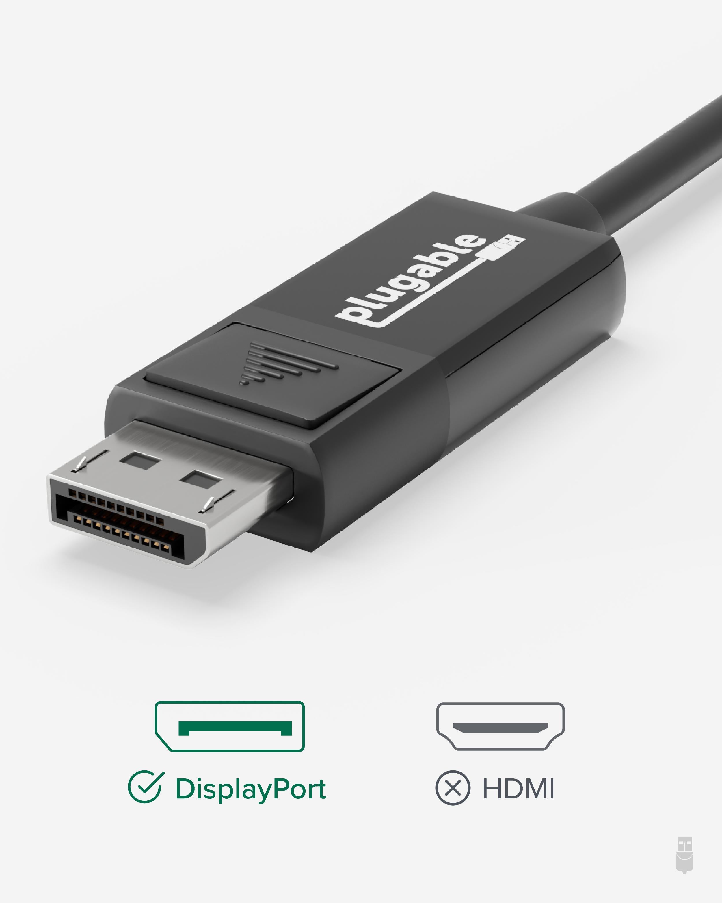 Plugable USB-C to DisplayPort Bidirectional Adapter Cable