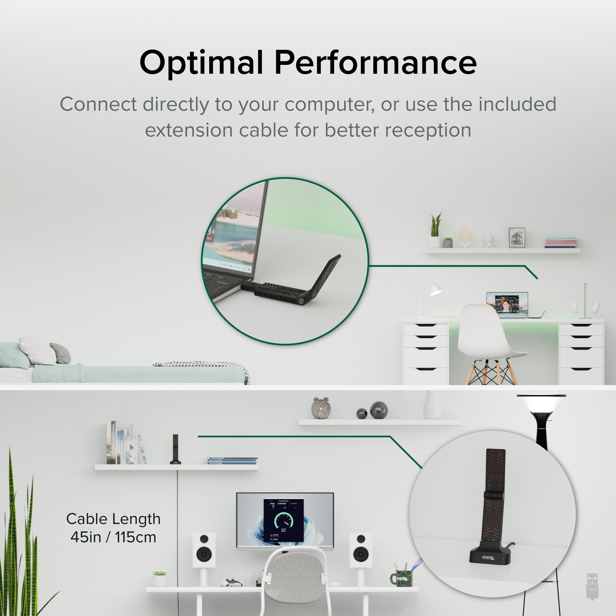 Plugable USB 3.0 Wi-Fi 6 AX1800 Wireless Adapter ~ Plugable