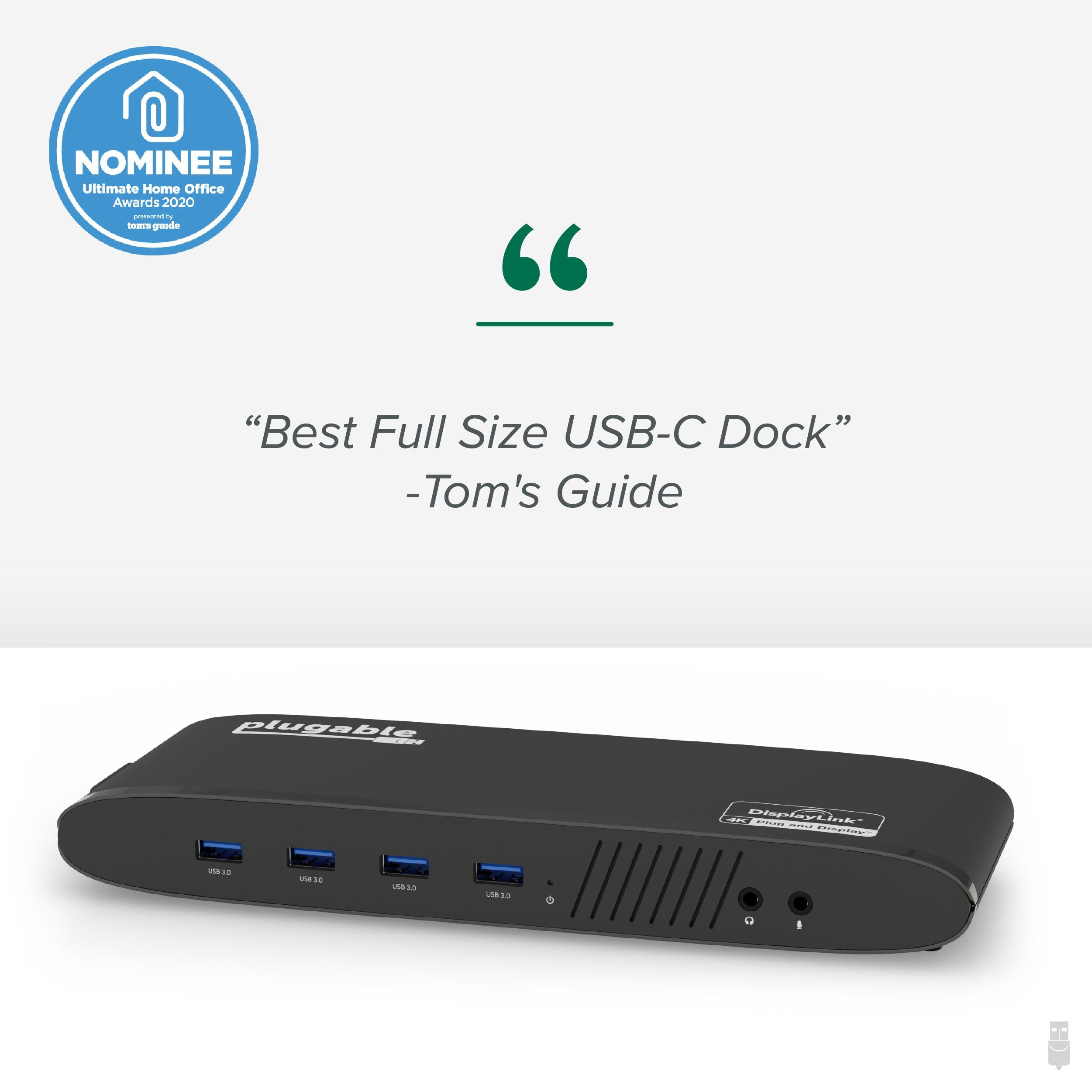 Plugable USB 3.0 and USB-C 4K Dual Monitor Docking Station