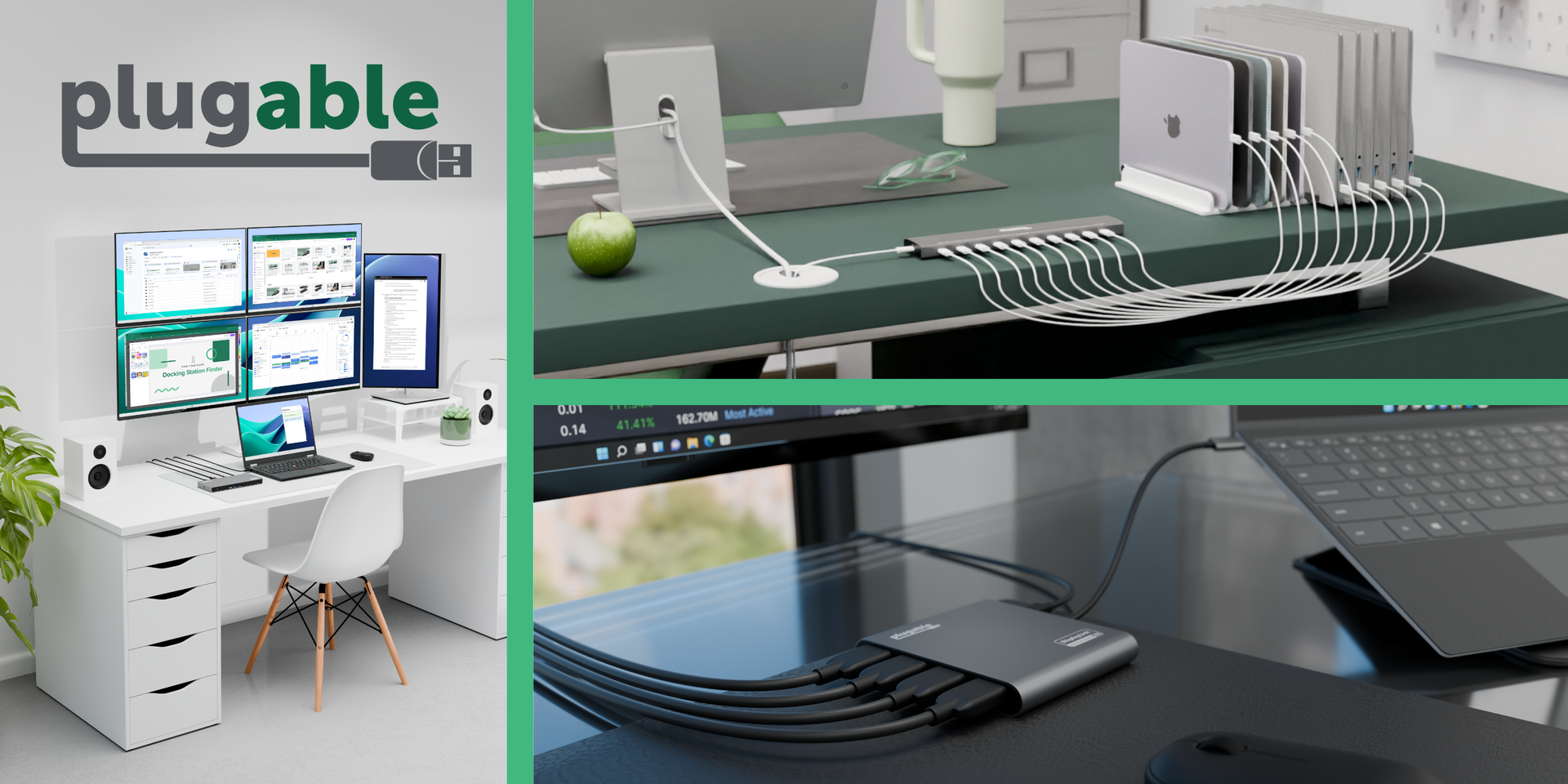 Pluggable Display Plugable Launches 5 Display Dock, 10x Charger, 4x Display Adapter ...