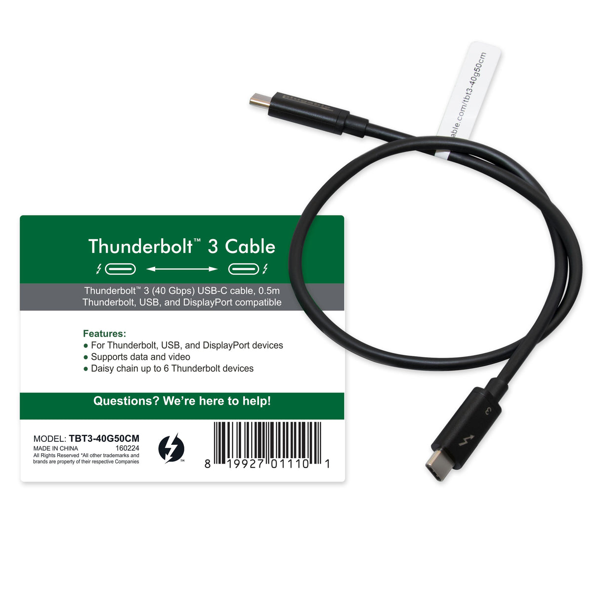 Plugable TBT3-40G50CM product image 6