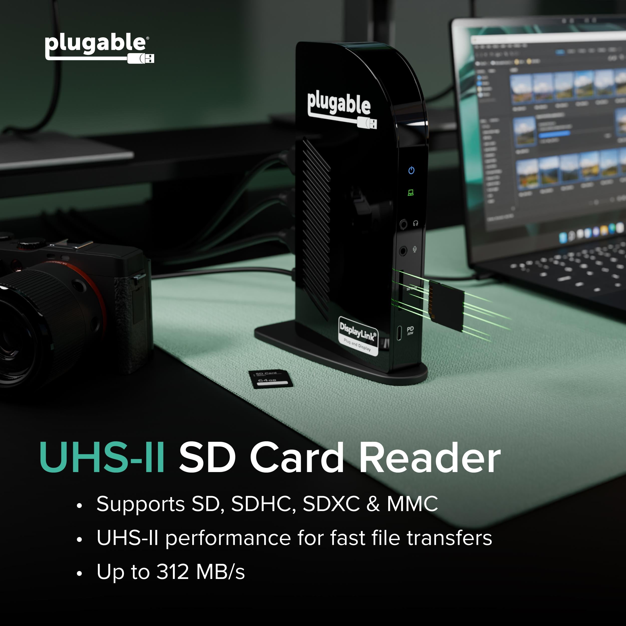 Plugable USB-C Triple Display Docking Station with DisplayLink USB