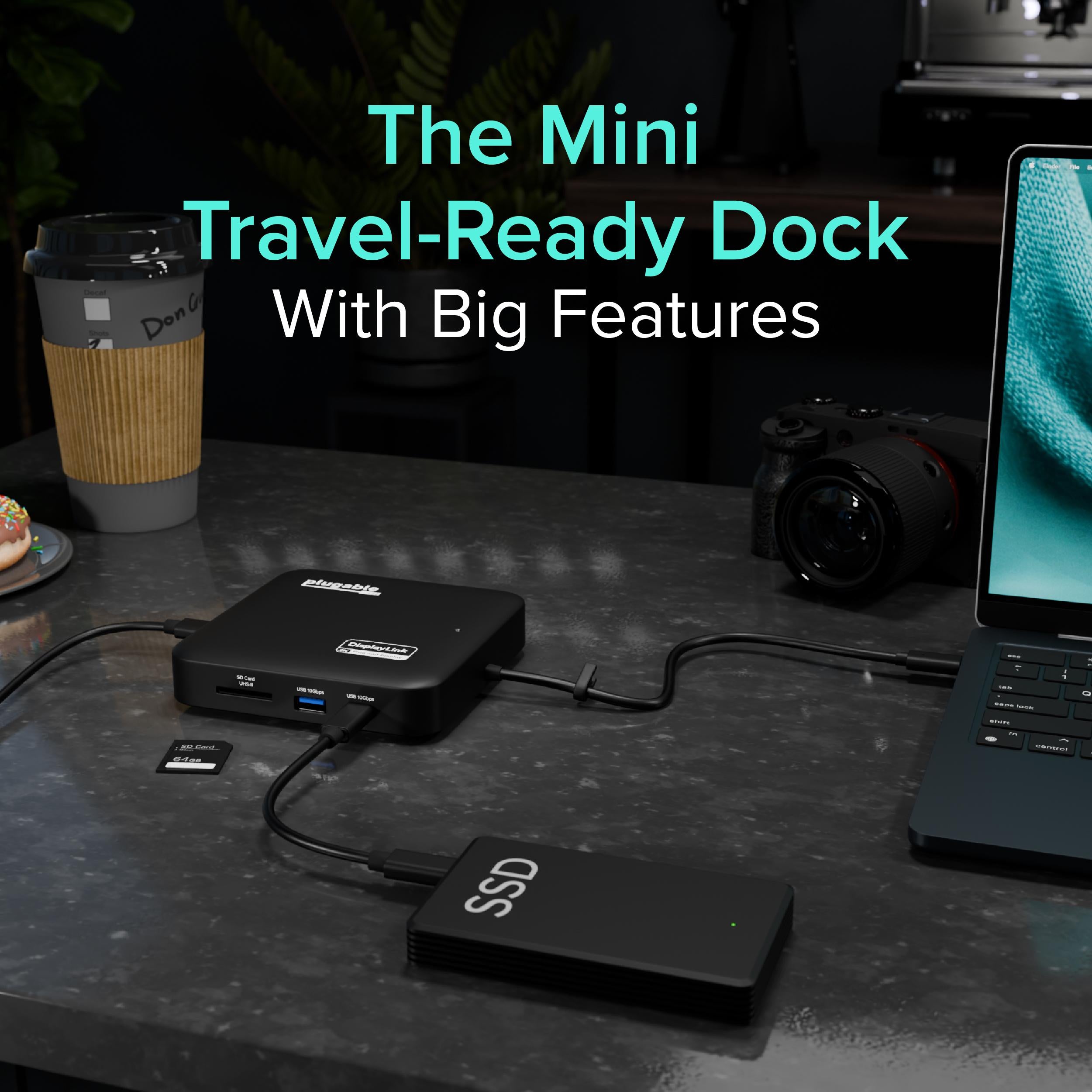 Plugable USB-C Dual HDMI Docking Station, 100W Pass Through