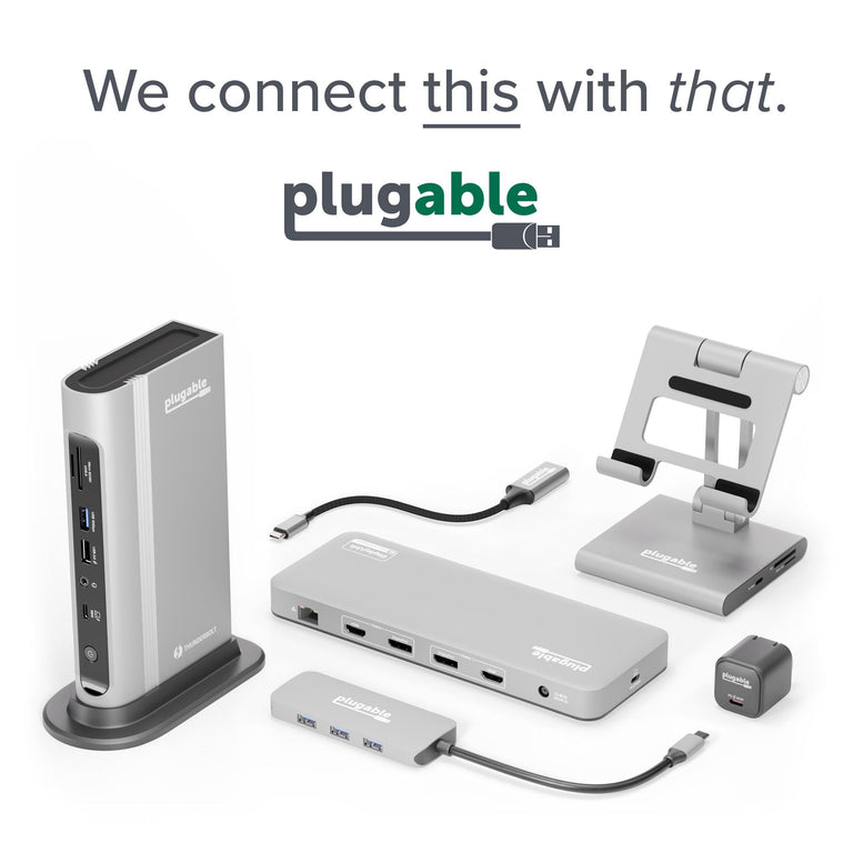 Plugable USB-C Dual HDMI Docking Station, 100W Pass Through Charging ...