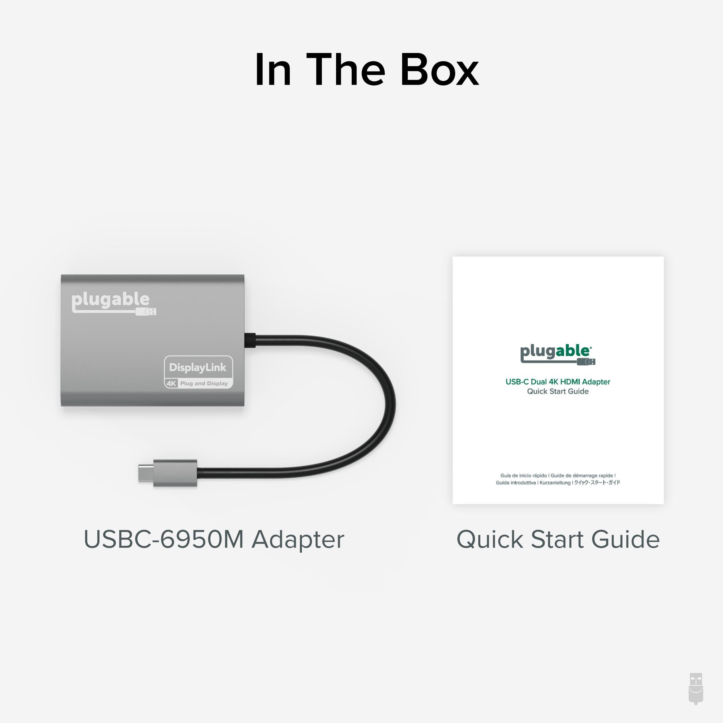 Plugable DisplayLink USB-C アダプター Amazon.com.br: Plugable: USB-C