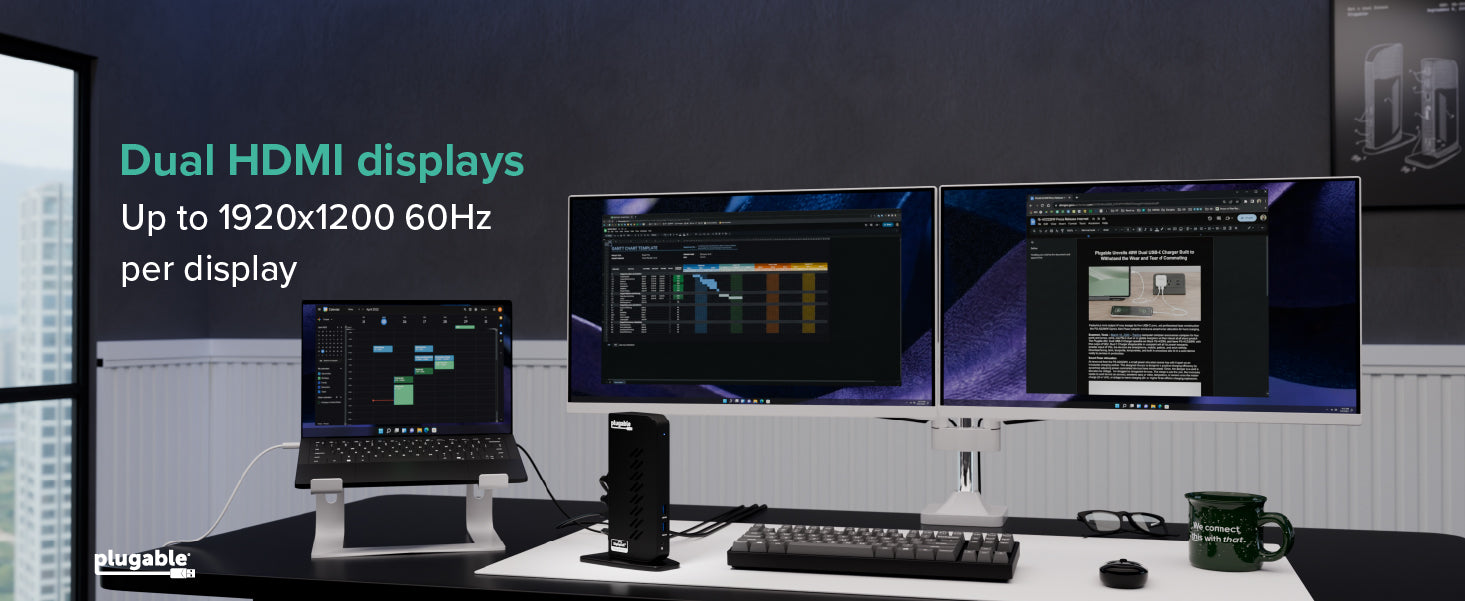 Dual HDMI displays up to 1920x1080 60Hz per display