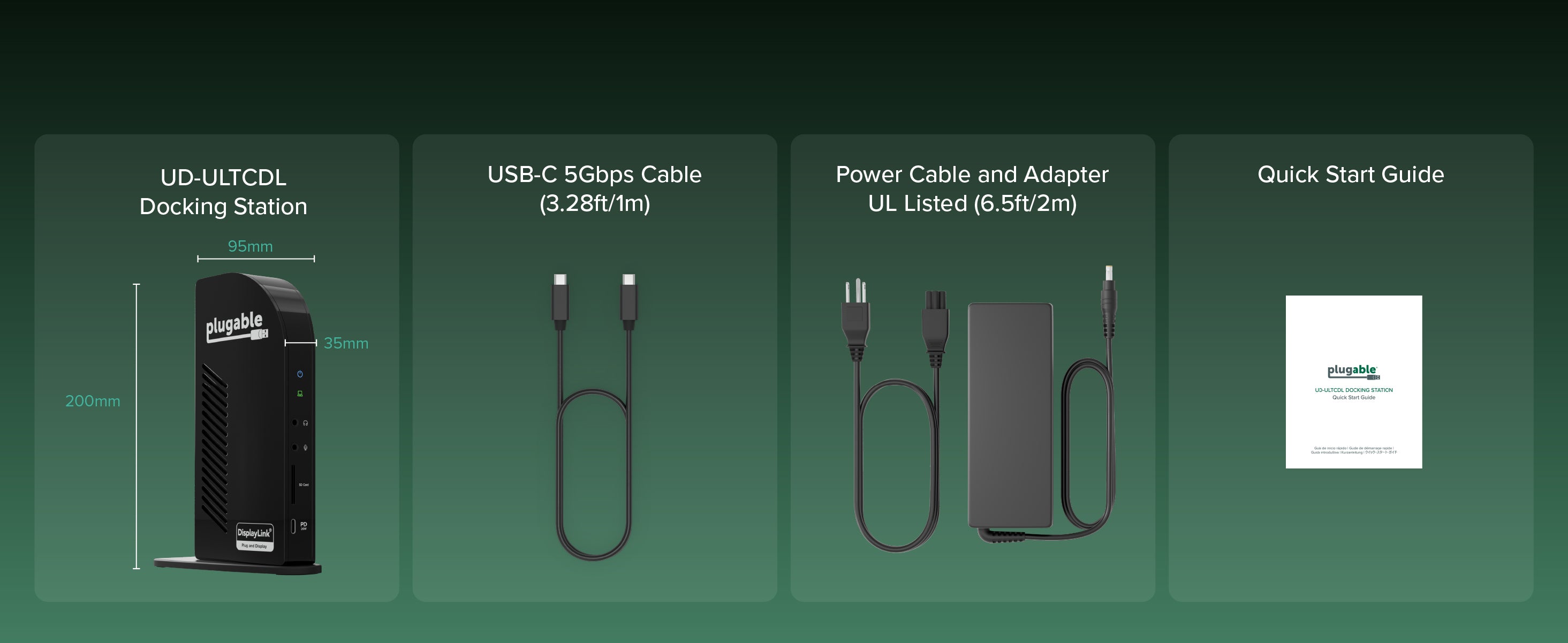 Plugable USB-C Triple Display Docking Station with DisplayLink USB