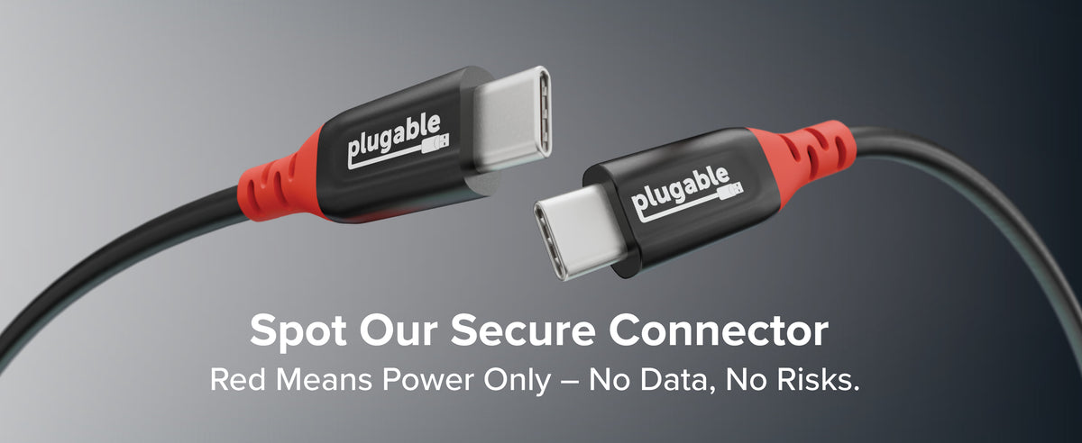 Plugable USB-C Cable, Data Blocker Charge Only, 240W (3.3 ft / 1m ...