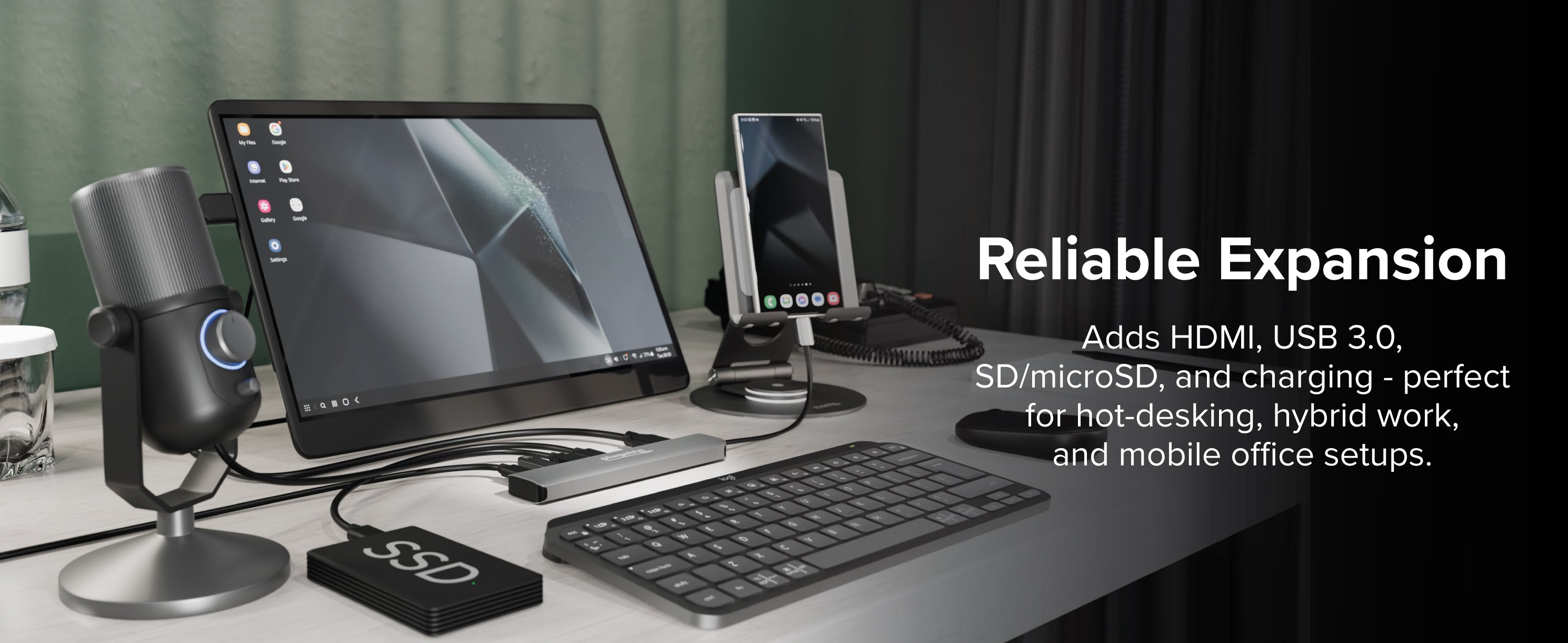 Plugable USB-C Hub 7-in-1 with 4K 60Hz HDMI, 100W Pass-Through