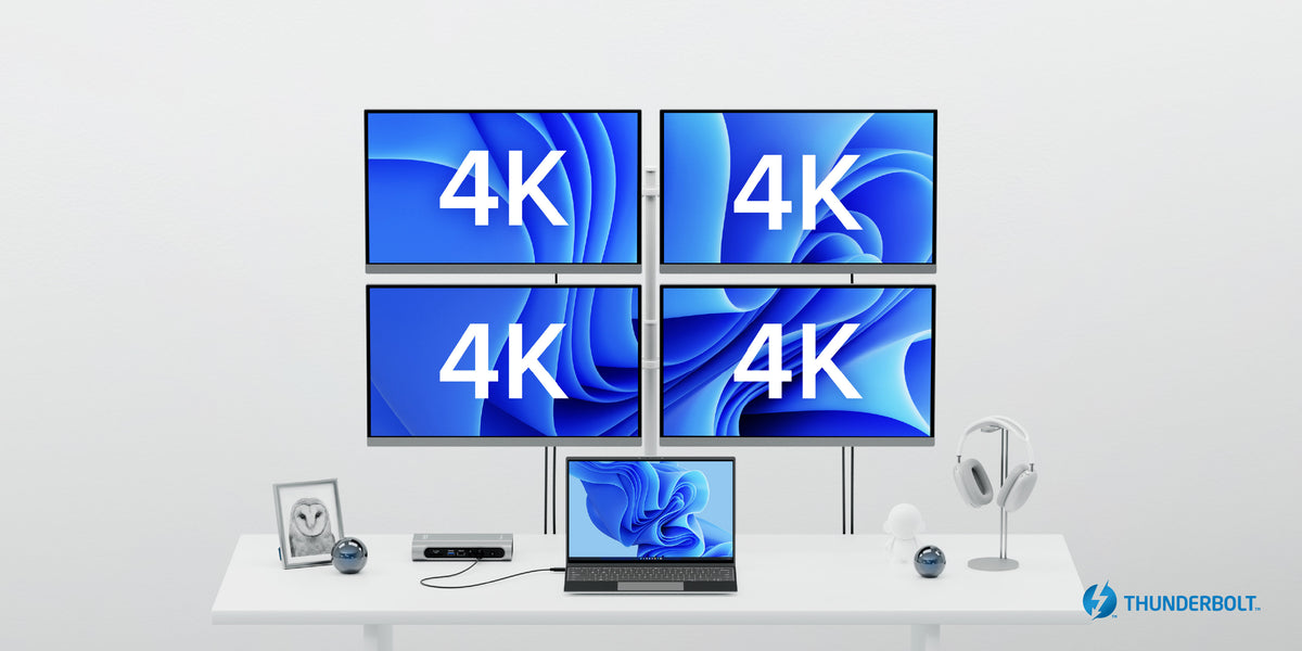 Pluggable Display 4 Screens in 4K With Plugable’s 16-in-1 Dock ~ Plugable Technologies