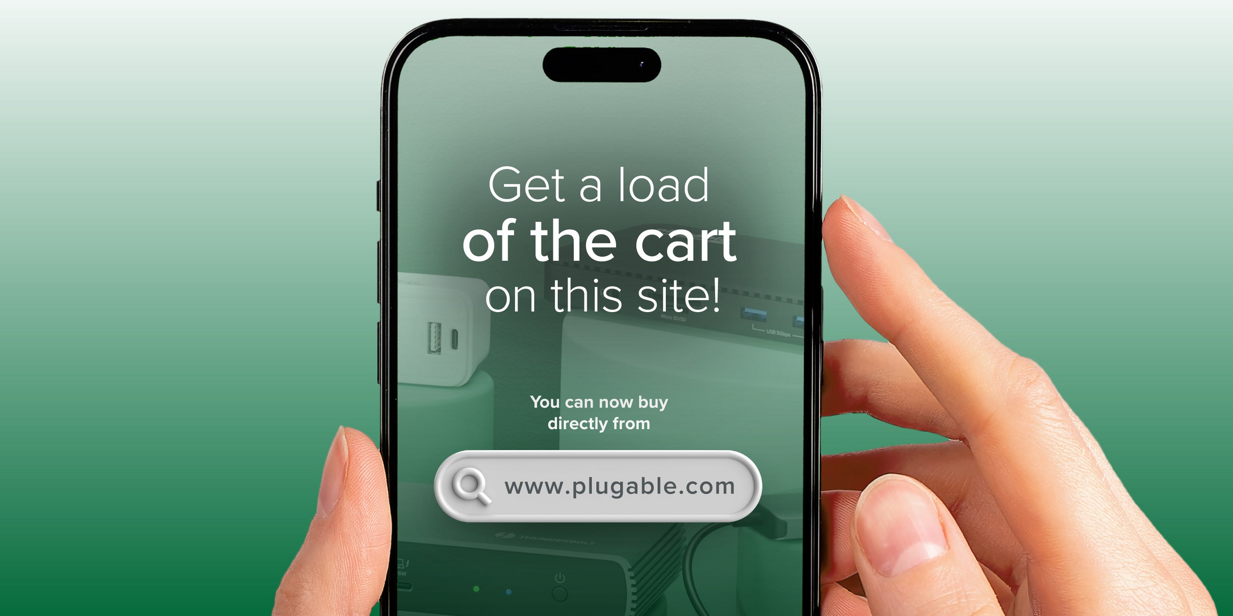 Get a load of the cart on this site. You can now buy direct from Plugable