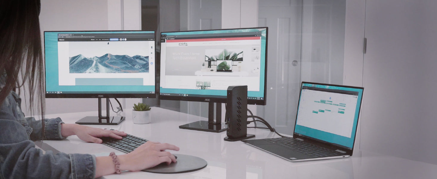 Plugable UD-6950Z デュアルディスプレイ ドッキングステーション Plugable Universal Docking Station for Dual 4K Monitors ~ Plugable