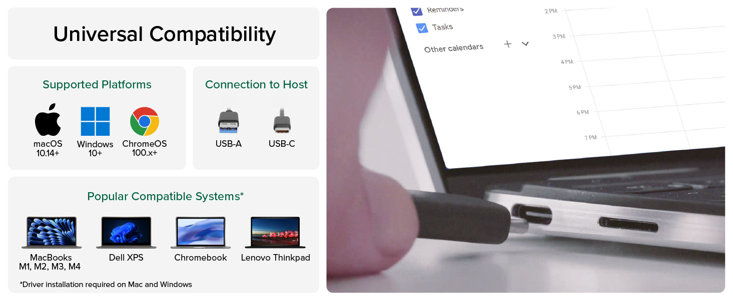 Plugable Universal Docking Station for Dual 4K Monitors Plugable