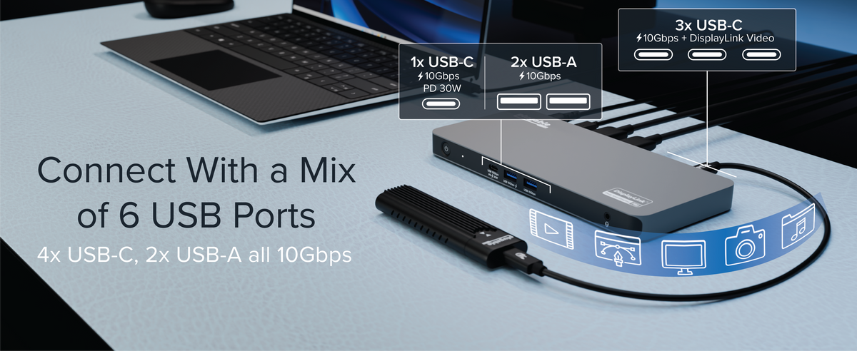 The Industry’s First Five-Display Dock ~ Plugable Technologies